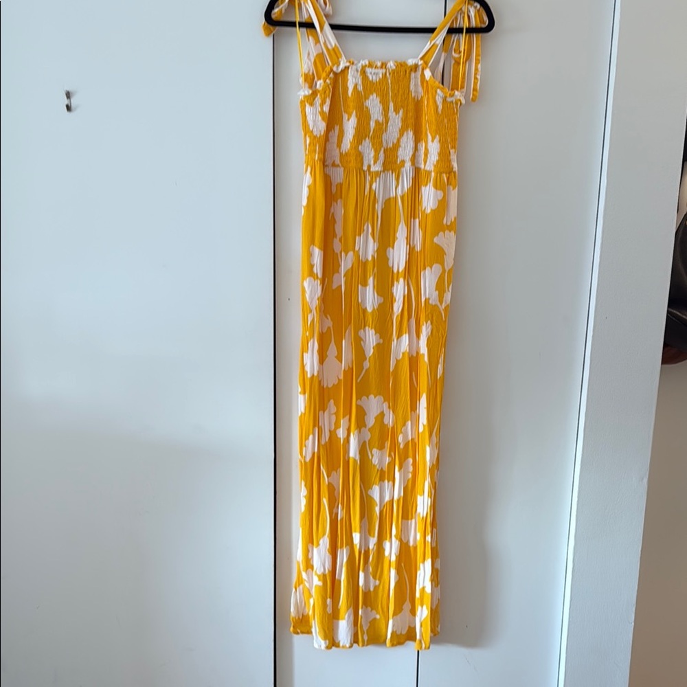 Diane Von Furstenberg Yellow and White Maxi Dress